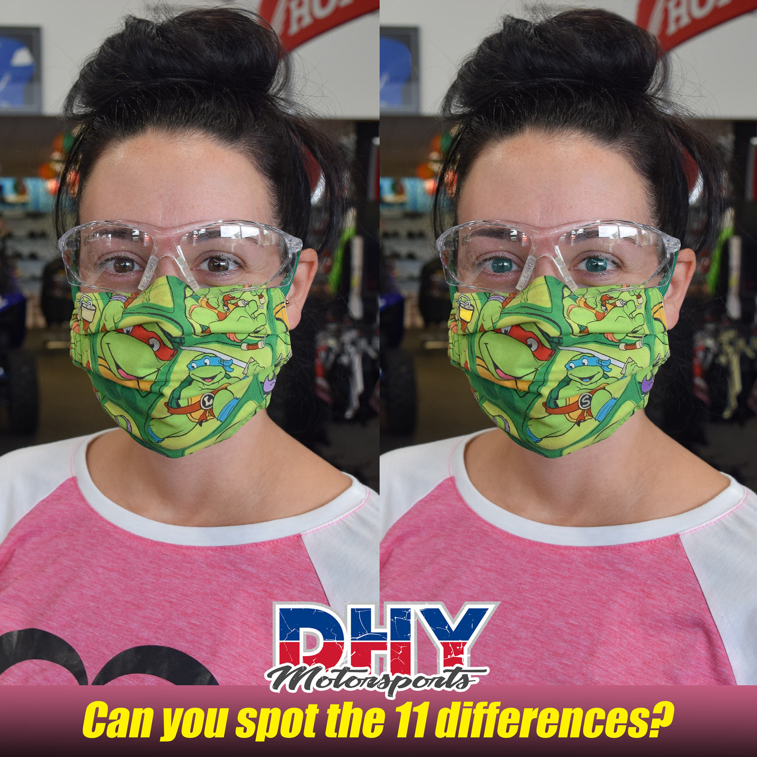 Can you spot the differences in these two photos of Kristina from our Finance Department?
